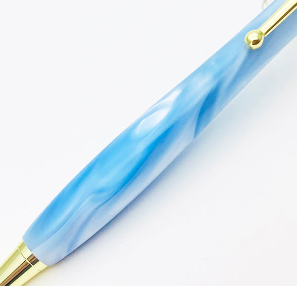 【宝石のような】アクリル Shape Pen  ボールペン / ブルー TAB2011